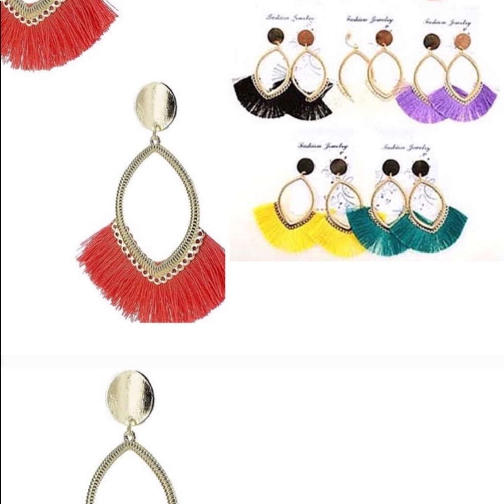 FUN SUMMER TASSEL DANGLE EARRINGS
